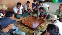 Men playing a local game