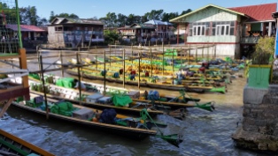 Typical Burmese boats